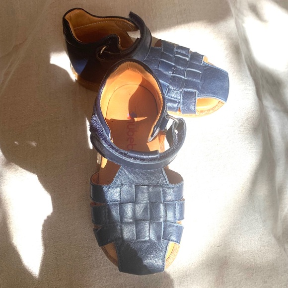 Nubebe Leather Toddler Sandals in Navy - Size 7 (EU 23) - Picture 3 of 4